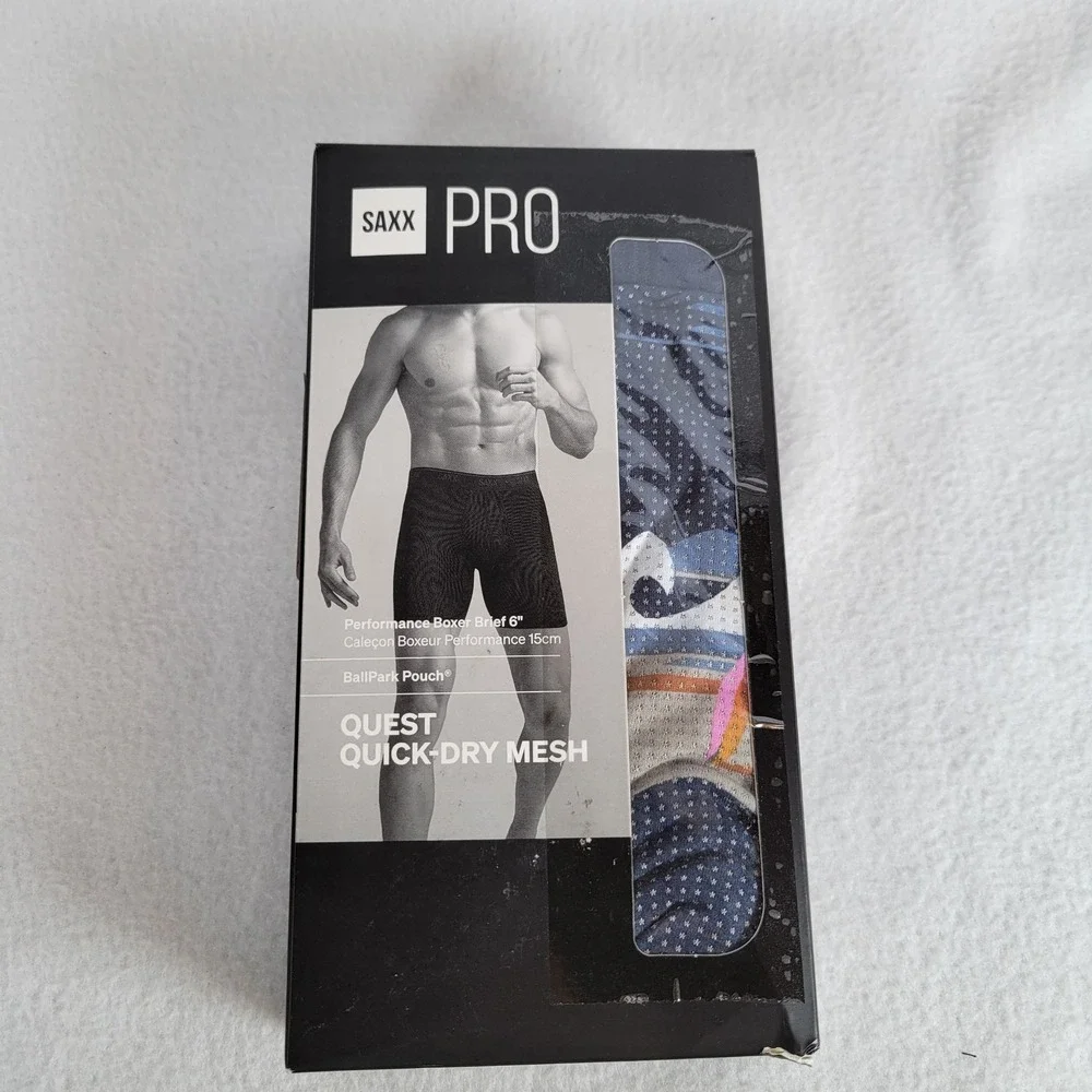 SAXX Mens Boxer Brief Quest Quick-Dry Mesh Sunny 6